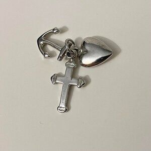 Vintage Sterling Silver Charms Faith Hope and Charity